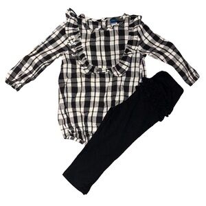 Old Navy Black and White Checkered Set